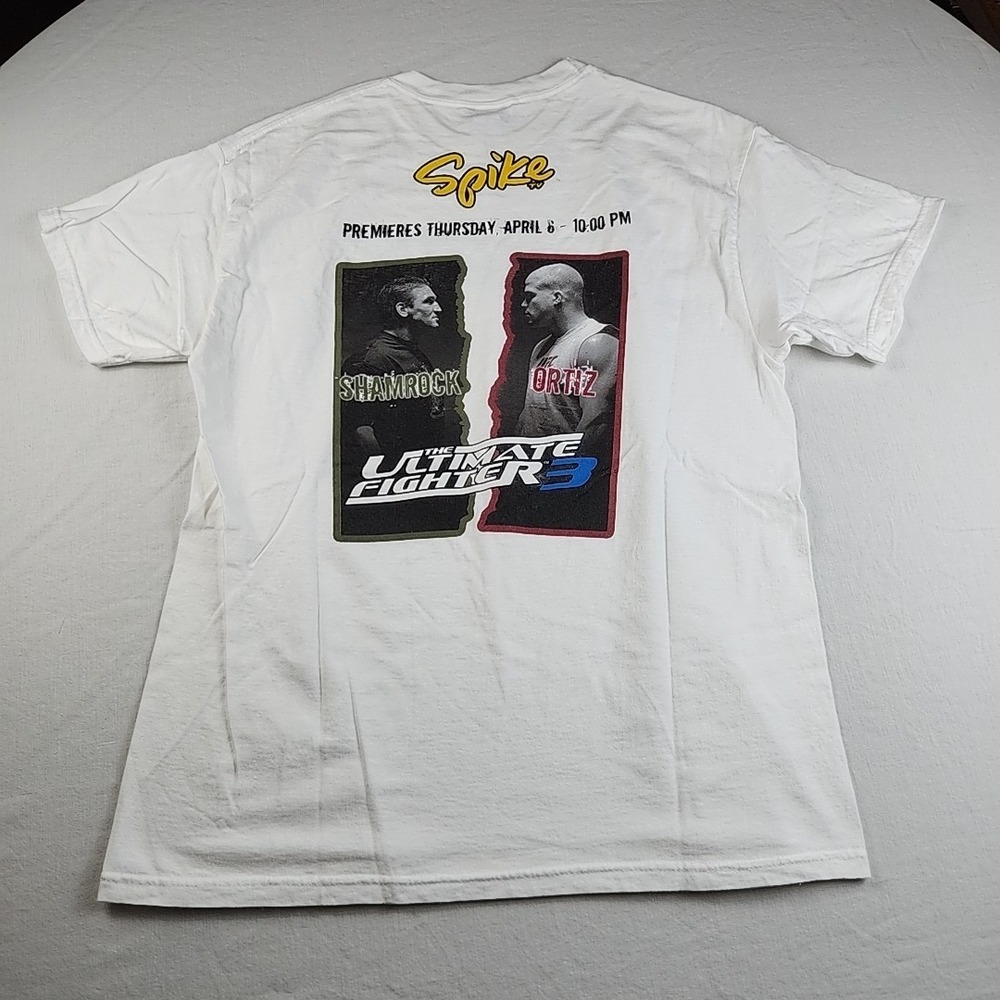 VTG Ultimate Fighter 3 Spike TV Shamrock vs Ortiz Shirt White Mens L